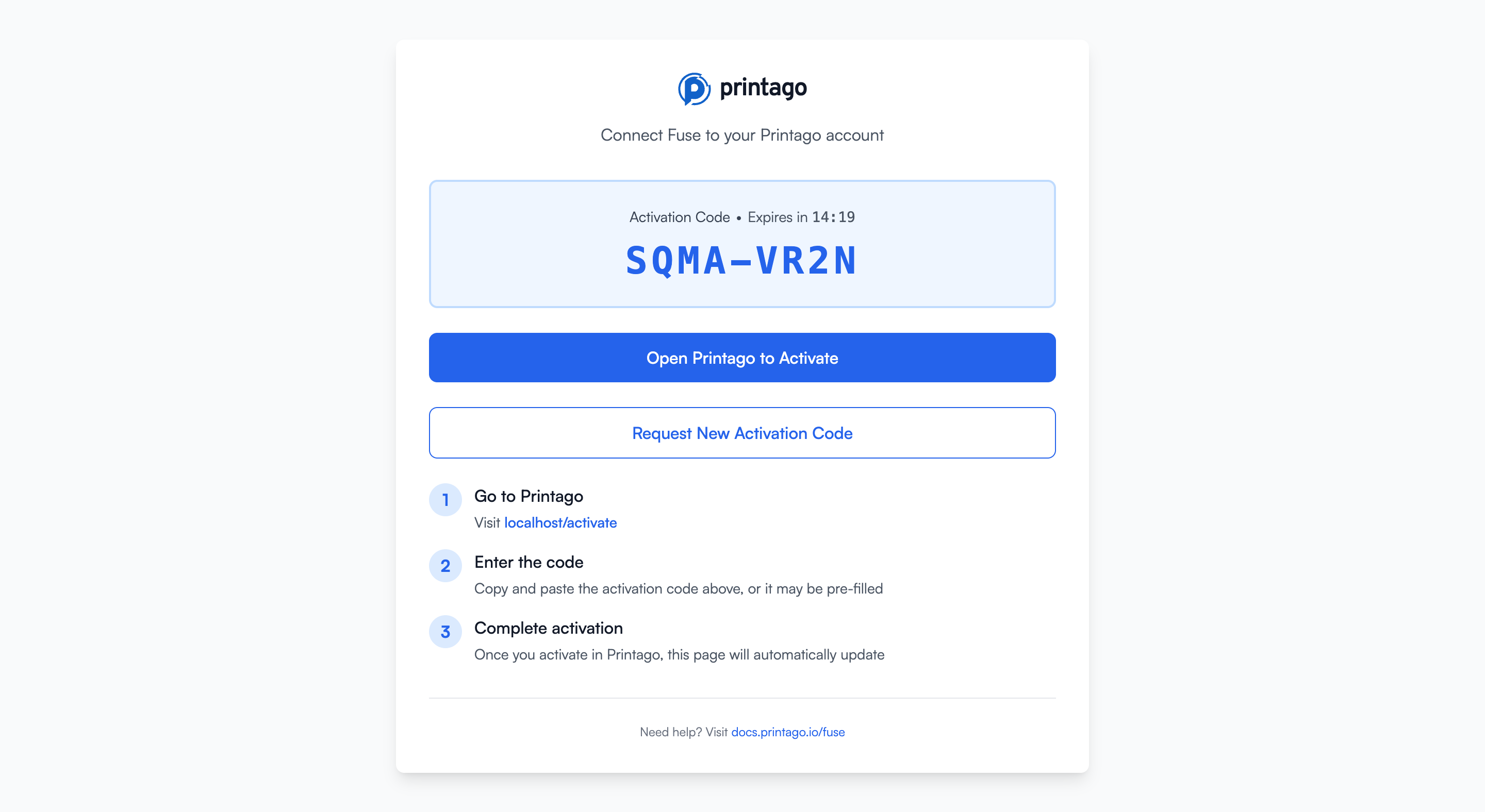 Fuse Activation Screen