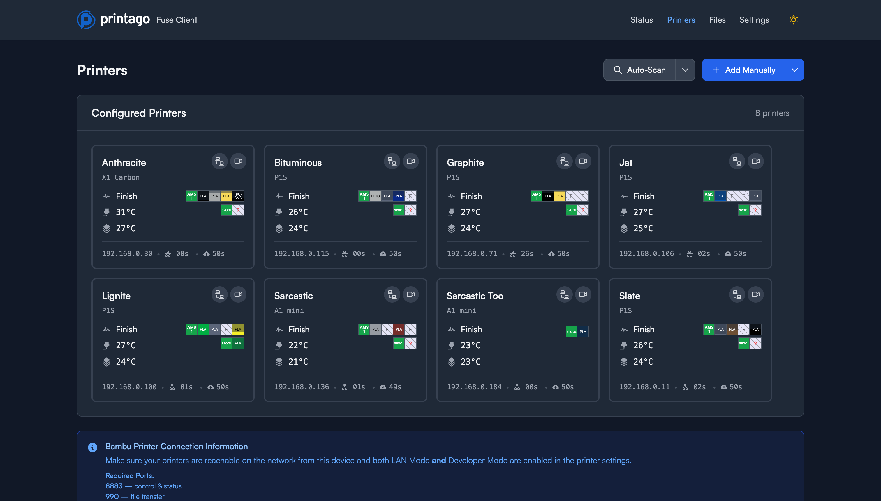 Fuse with Configured Printers