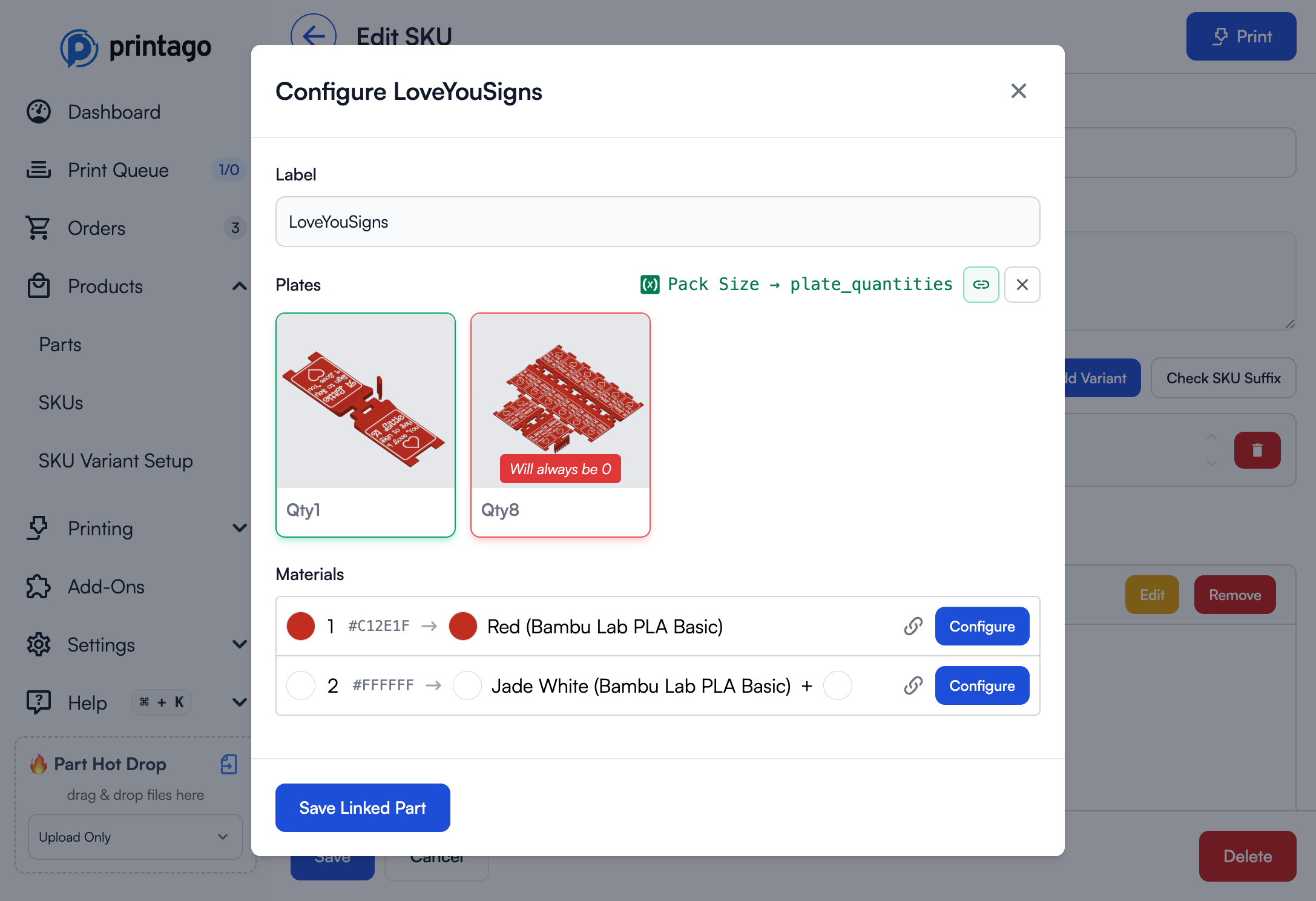 Warning for plate that will always be 0