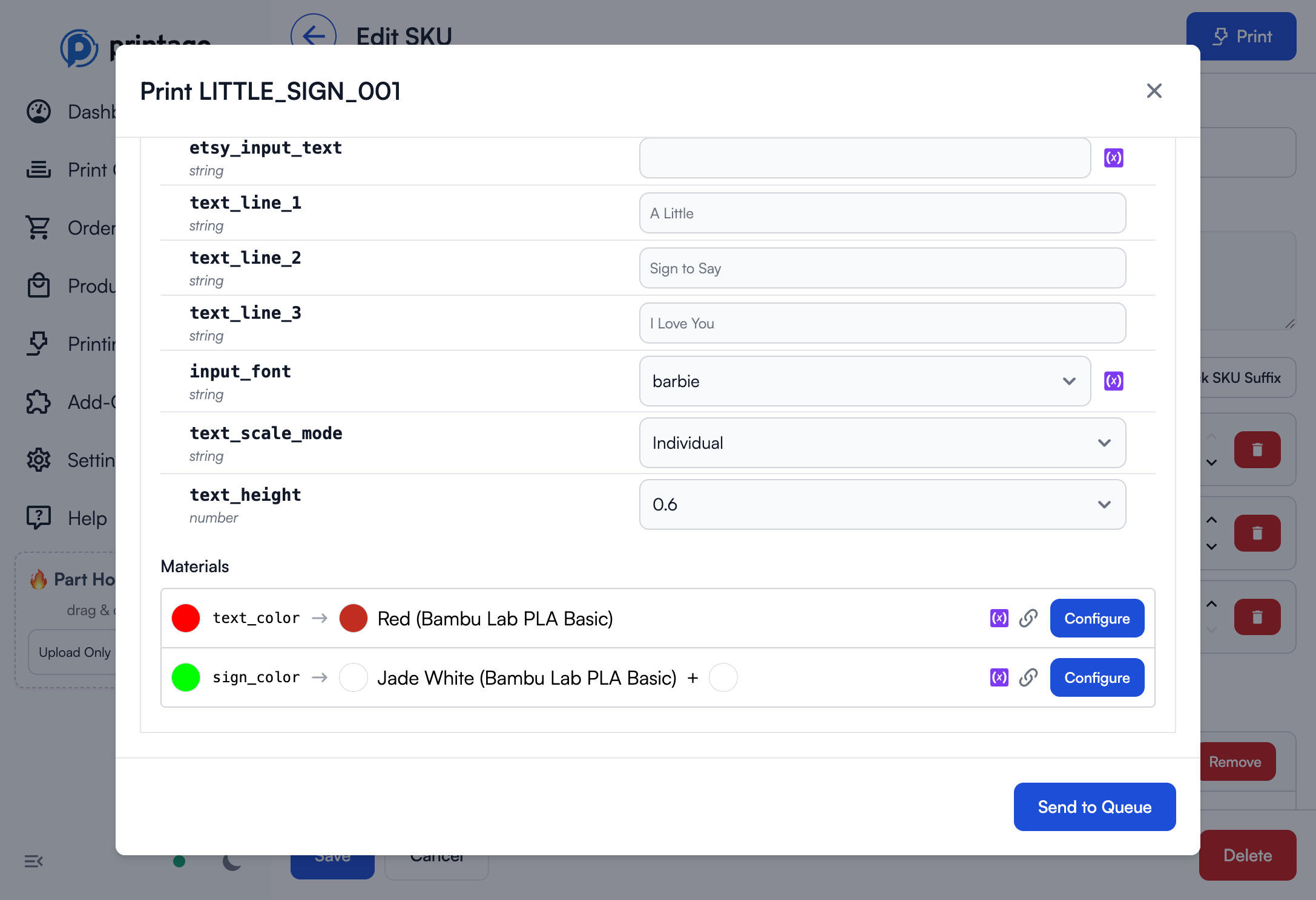 Print dialog showing Full View