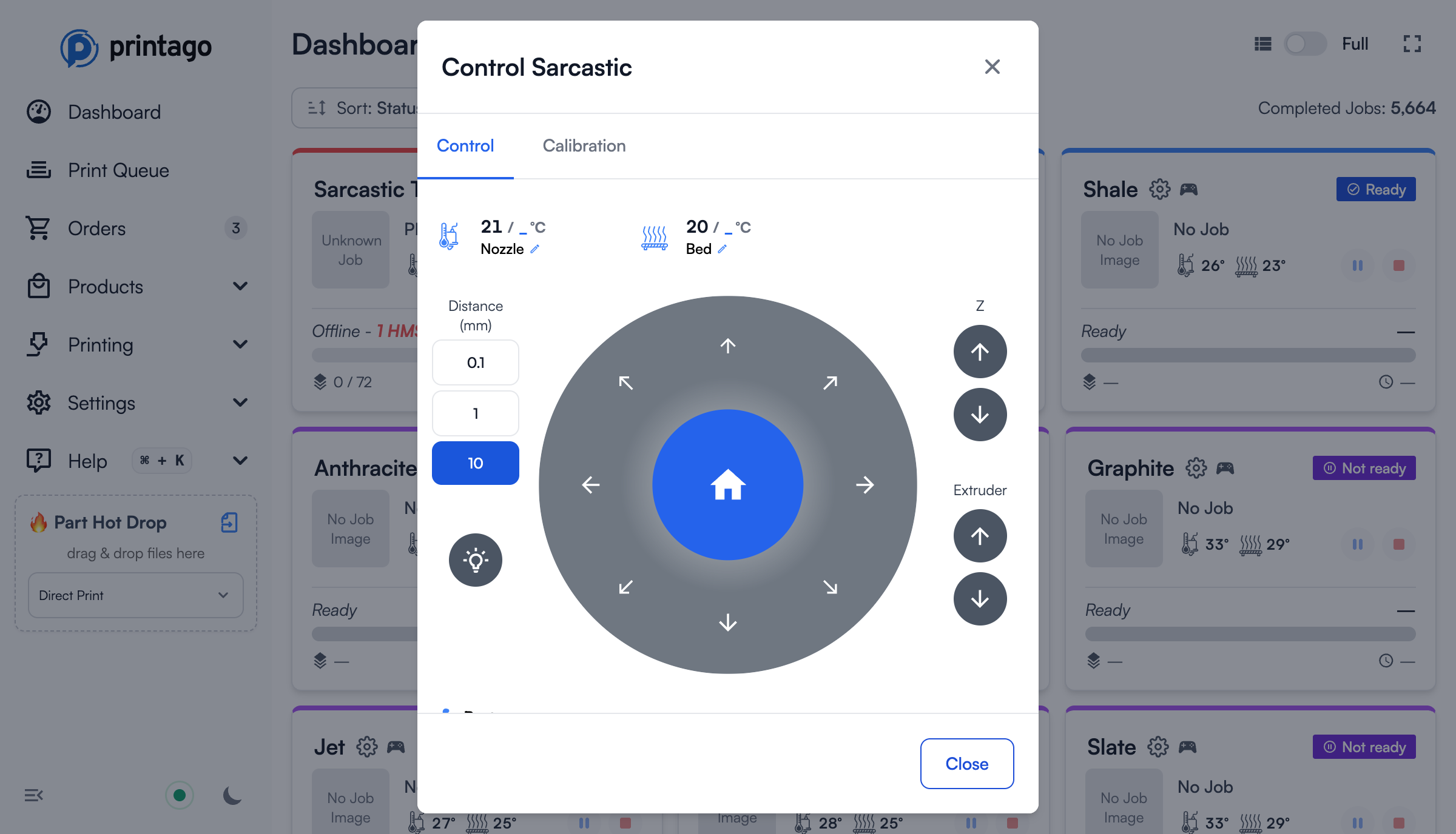 Printer Control Panel