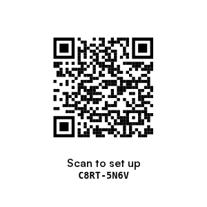 A QR tag label showing its short code