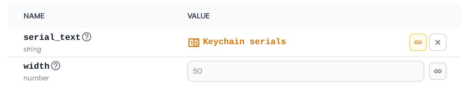 A text parameter bound to a sequence