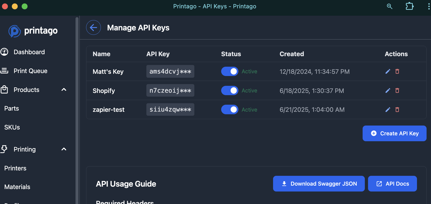 API Keys Portal