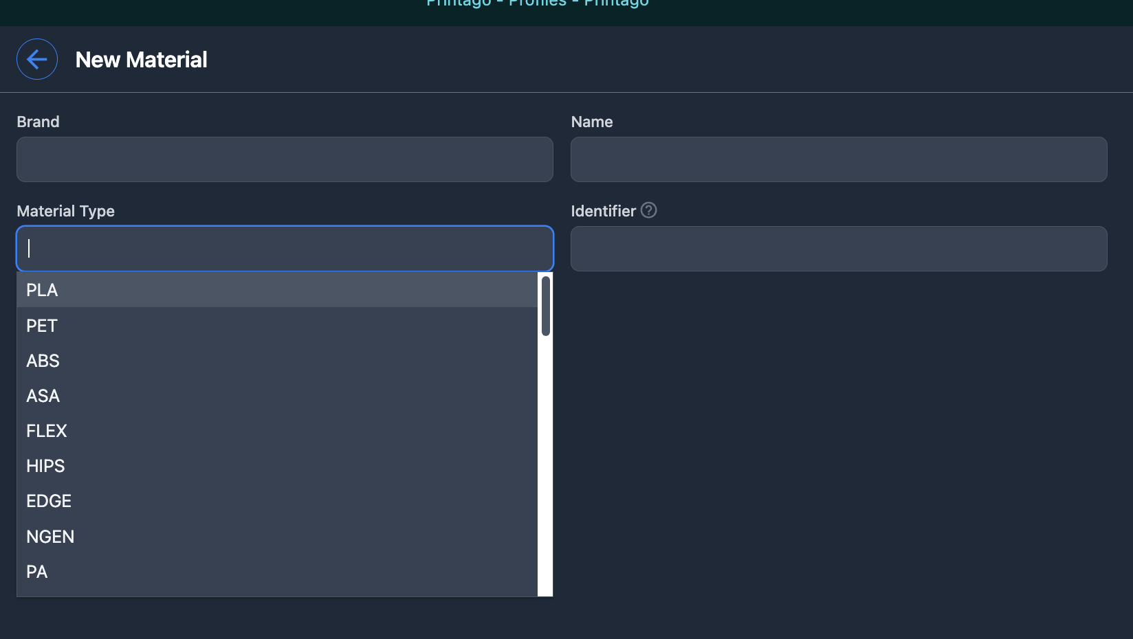 Manual Material Creation