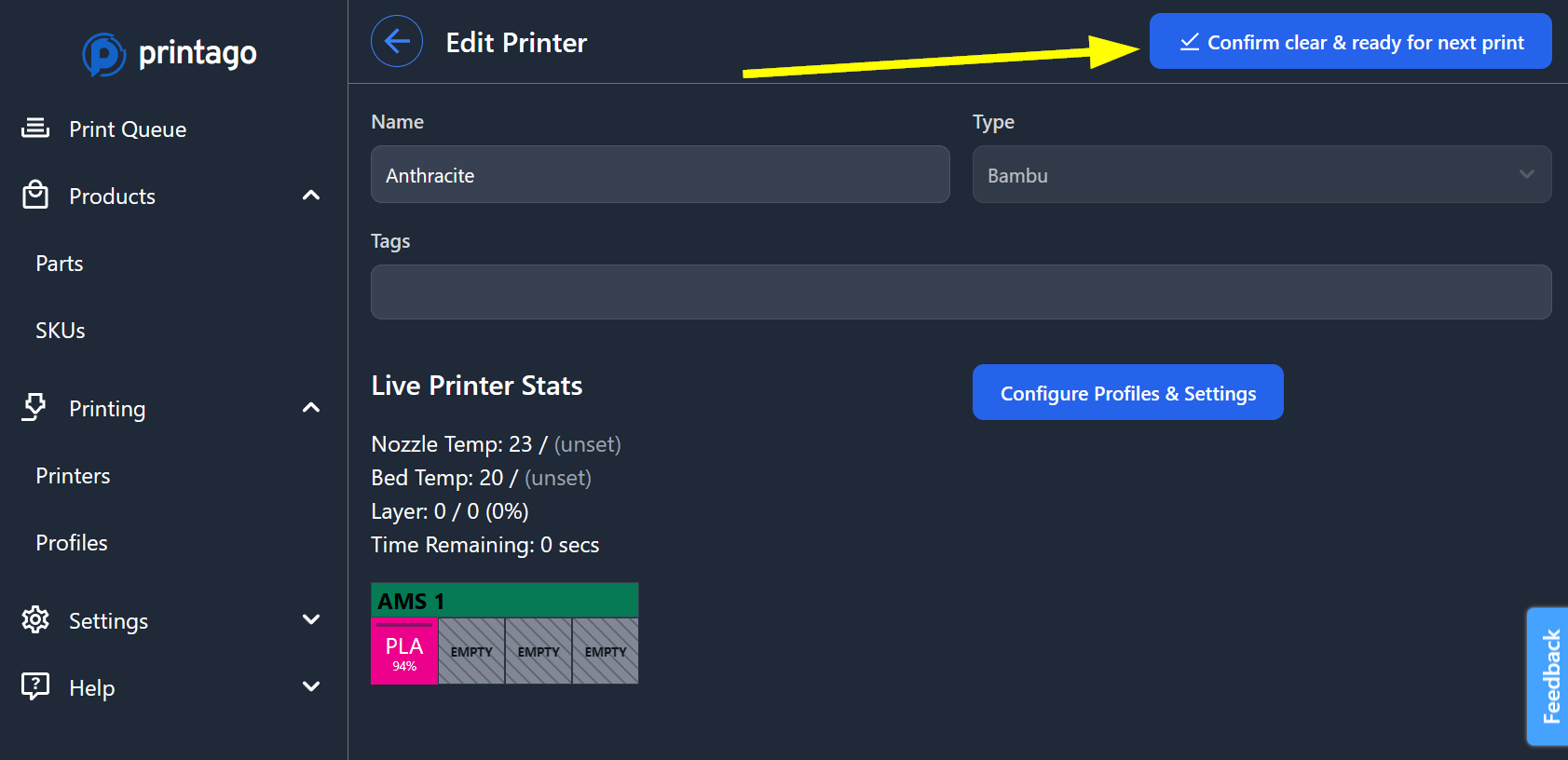 Printer Screen